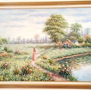 Signed W.Hodges framed oil painting on canvas
